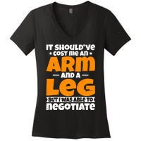 It Cost An Arm And A Leg Funny Amputation Leg Amputee Women's V-Neck T-Shirt