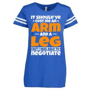 It Cost An Arm And A Leg Funny Amputation Leg Amputee Enza Ladies Jersey Football T-Shirt