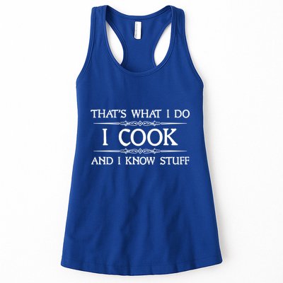 I Cook And I Know Stuff Funny Chef Gift Womens Tank Top