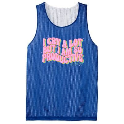 I Cry A Lot But I Am So Productive ItS An Art Mesh Reversible Basketball Jersey Tank