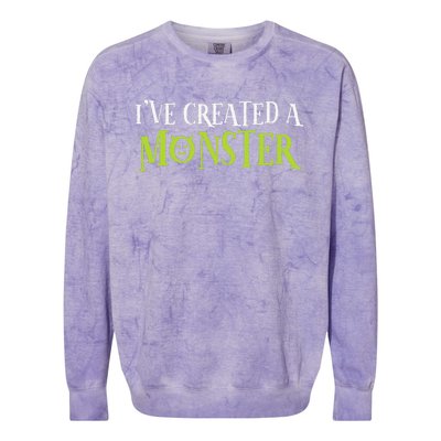 IVe Created A Monster Matching Mom Andset Colorblast Crewneck Sweatshirt