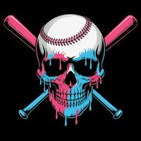 Ice Cream Baseball Fun Summer Sports Dessert Dripping Skull Impact Tech Backpack