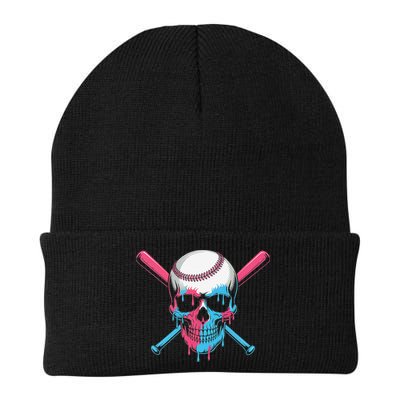 Ice Cream Baseball Fun Summer Sports Dessert Dripping Skull Beanie