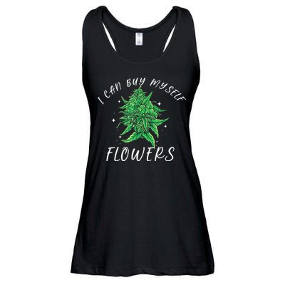 I Can Buy Myself Flowers Weed Funny 420 Day Cannabis Ladies Essential Flowy Tank