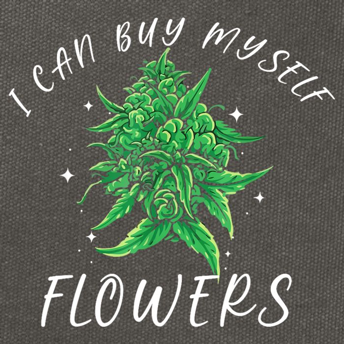 I Can Buy Myself Flowers Weed Funny 420 Day Cannabis Cotton Canvas Backpack