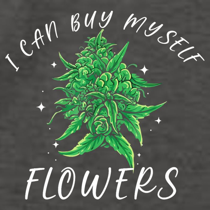 I Can Buy Myself Flowers Weed Funny 420 Day Cannabis Vector Backpack