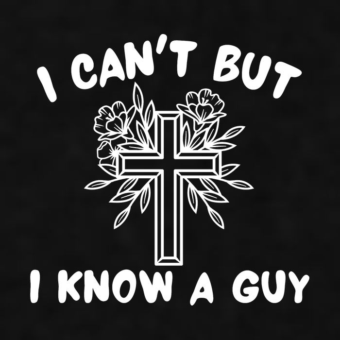 I CanT But I Know A Guy Jesus Cross Funny Christian Ladies PosiCharge Tri-Blend Wicking Tank
