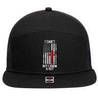 I Can't But I Know A Guy Jesus Cross Christian USA Flag 7 Panel Mesh Trucker Snapback Hat
