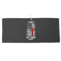I Can't But I Know A Guy Jesus Cross Christian USA Flag Large Microfiber Waffle Golf Towel