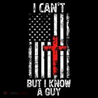 I Can't But I Know A Guy Jesus Cross Christian USA Flag Zip Tote Bag
