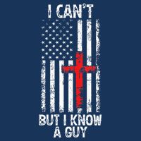 I Can't But I Know A Guy Jesus Cross Christian USA Flag Infant Baby Jersey Bodysuit