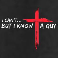 I Can't But I Know A Guy Jesus Cross Funny Christian 25L Jumbo Tote