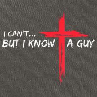 I Can't But I Know A Guy Jesus Cross Funny Christian Cotton Canvas Backpack
