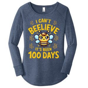 I CanT Believe Its Been 100 Days Funny Bee 100th Day School Women's Perfect Tri Tunic Long Sleeve Shirt