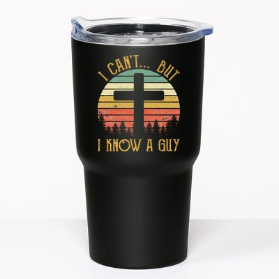 I Can't But I Know A Guy Jesus Cross Funny Christian Tumbler