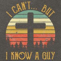 I Can't But I Know A Guy Jesus Cross Funny Christian Cotton Canvas Backpack