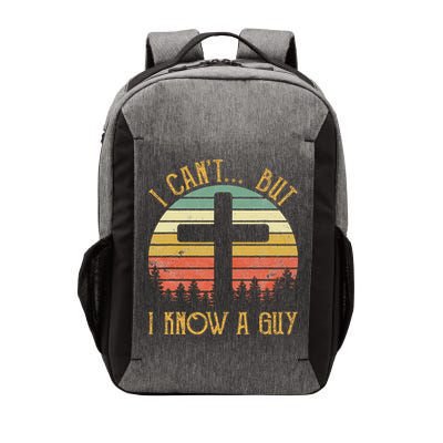 I Can't But I Know A Guy Jesus Cross Funny Christian Vector Backpack