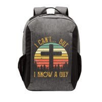 I Can't But I Know A Guy Jesus Cross Funny Christian Vector Backpack