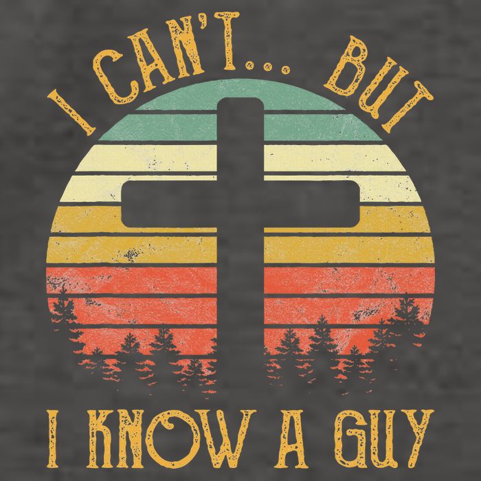I Can't But I Know A Guy Jesus Cross Funny Christian Vector Backpack