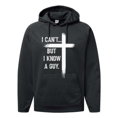 I Can But I Know A Guy Christian Faith Believer Religious Performance Fleece Hoodie