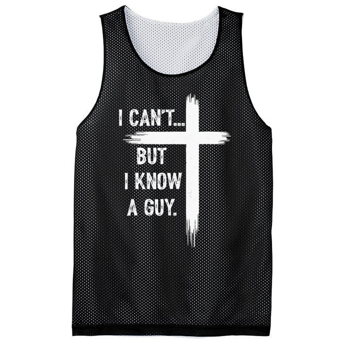 I Can But I Know A Guy Christian Faith Believer Religious Mesh Reversible Basketball Jersey Tank