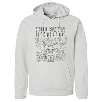 Iuencers Coloring Book Performance Fleece Hoodie