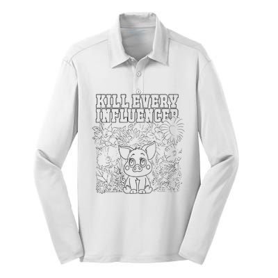 Iuencers Coloring Book Silk Touch Performance Long Sleeve Polo