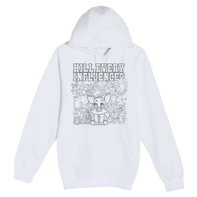 Iuencers Coloring Book Premium Pullover Hoodie