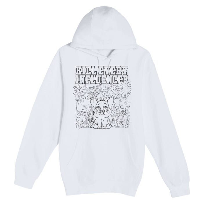 Iuencers Coloring Book Premium Pullover Hoodie