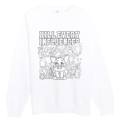 Iuencers Coloring Book Premium Crewneck Sweatshirt