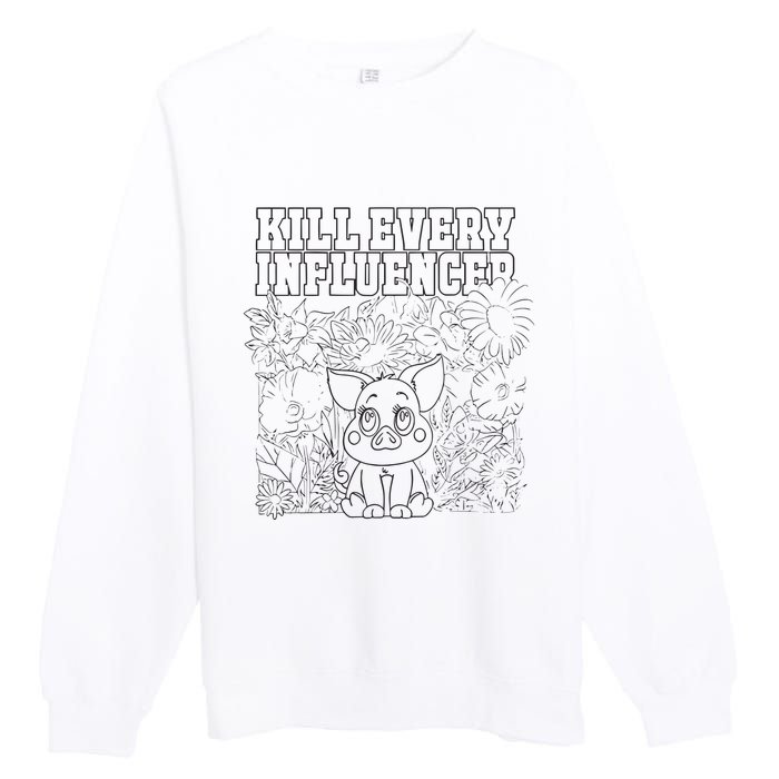 Iuencers Coloring Book Premium Crewneck Sweatshirt