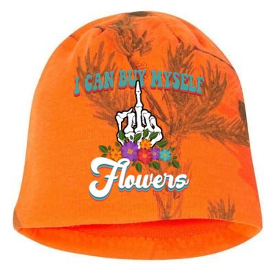 I Can Buy Myself Flowers Middle Finger Floral Kati - Camo Knit Beanie