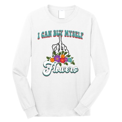 I Can Buy Myself Flowers Middle Finger Floral Long Sleeve Shirt