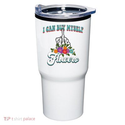 I Can Buy Myself Flowers Middle Finger Floral Tumbler