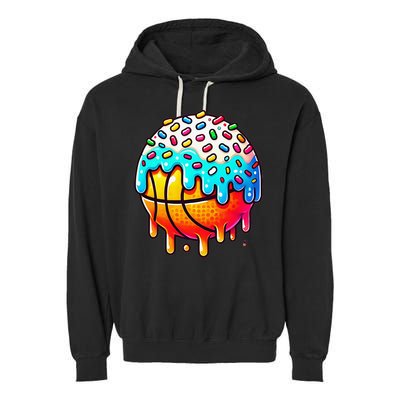 Ice Cream Basketball Drip Basketball Stuff Garment-Dyed Fleece Hoodie