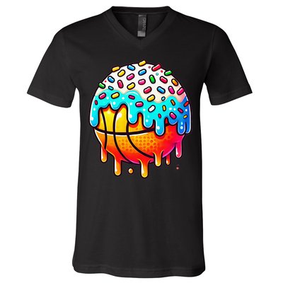 Ice Cream Basketball Drip Basketball Stuff V-Neck T-Shirt