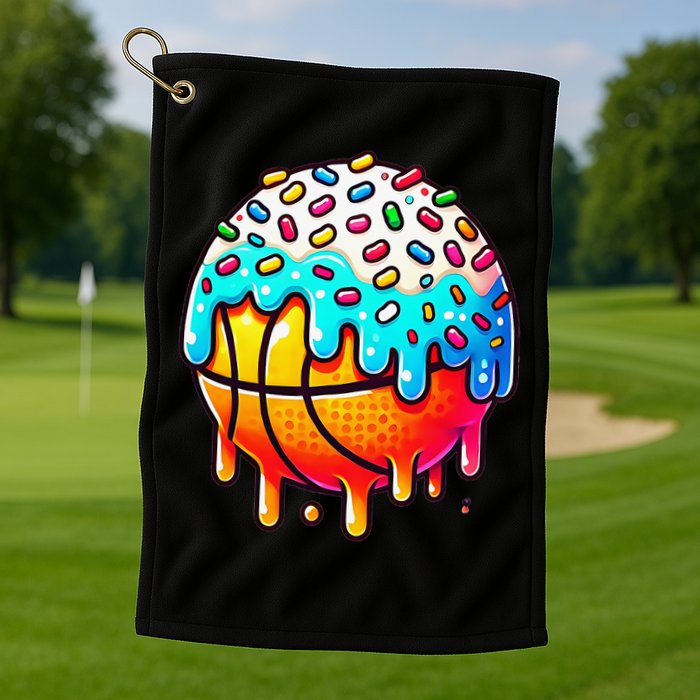 Ice Cream Basketball Drip Basketball Stuff Golf Towel