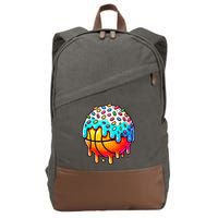 Ice Cream Basketball Drip Basketball Stuff Cotton Canvas Backpack