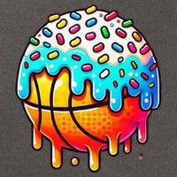 Ice Cream Basketball Drip Basketball Stuff Cotton Canvas Backpack