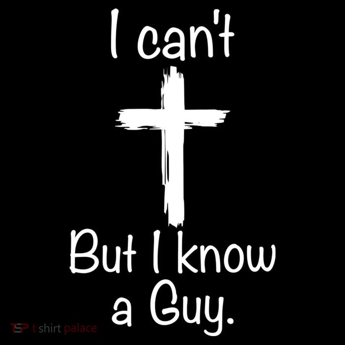 I Cant But I Know A Guy Funny Jesus Cross Christian Sustainable Knit Beanie