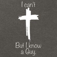 I Cant But I Know A Guy Funny Jesus Cross Christian Cotton Canvas Backpack