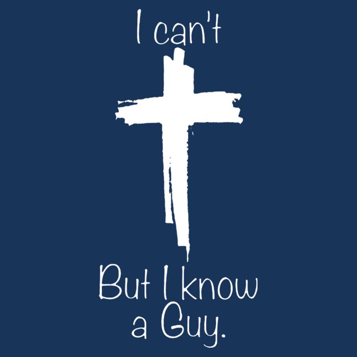 I Cant But I Know A Guy Funny Jesus Cross Christian Sustainable Bucket Hat