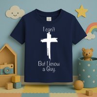 I Cant But I Know A Guy Funny Jesus Cross Christian Toddler T-Shirt
