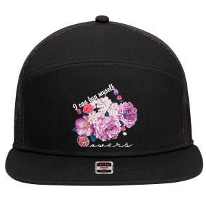 I Can Buy Myself Flowers Floral Self Love 7 Panel Mesh Trucker Snapback Hat