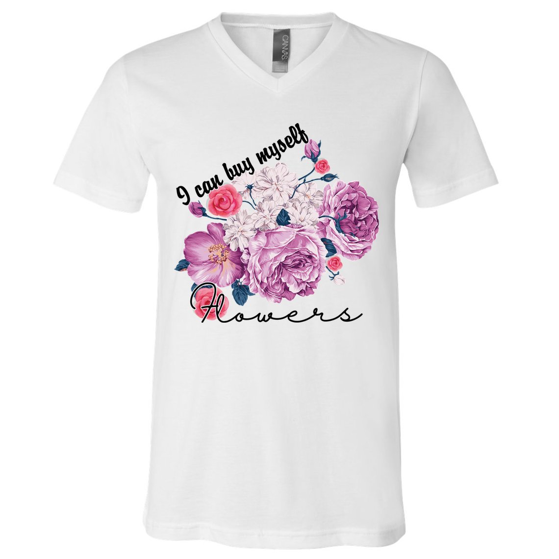 I Can Buy Myself Flowers Floral Self Love V-Neck T-Shirt