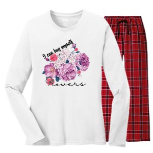 I Can Buy Myself Flowers Floral Self Love Women's Long Sleeve Flannel Pajama Set 