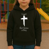 I Can't But I Know A Guy Jesus Cross Funny Christian Kids Hoodie