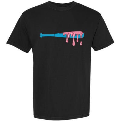 Ice Cream Baseball Bat With Baseball Sprinkles Drip Garment-Dyed Heavyweight T-Shirt