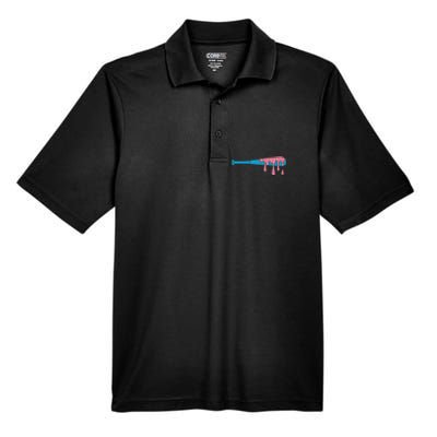 Ice Cream Baseball Bat With Baseball Sprinkles Drip Men's Origin Performance Pique Polo