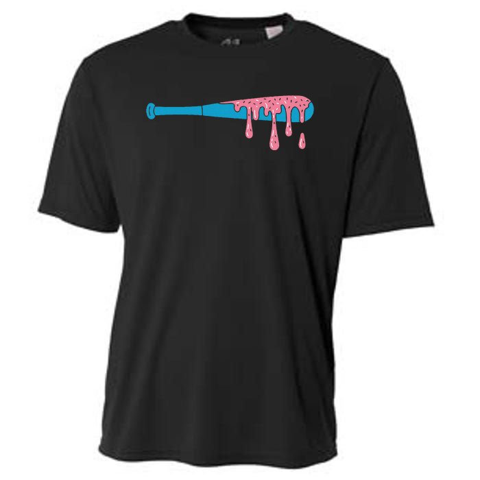 Ice Cream Baseball Bat With Baseball Sprinkles Drip Cooling Performance Crew T-Shirt